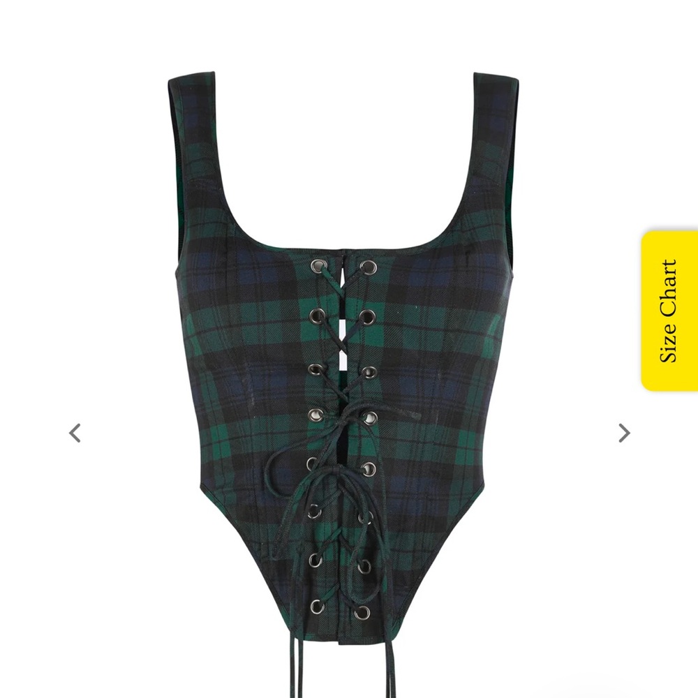 Selkie The Scotland Plaid Duchess Corset XS NWT